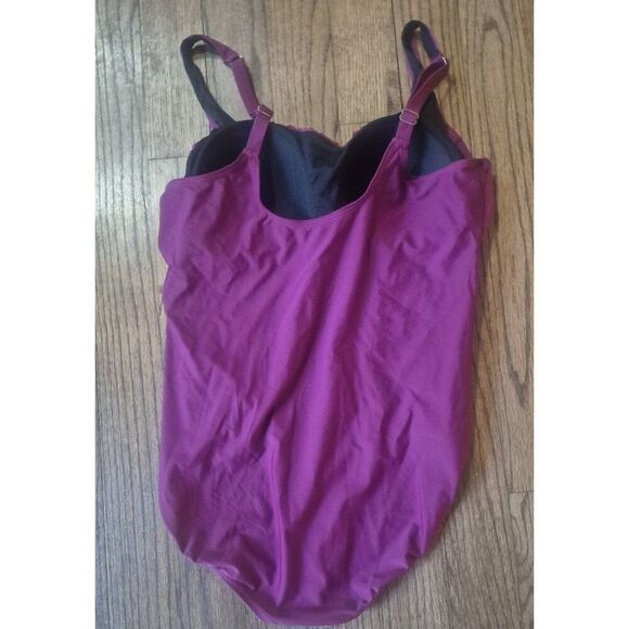 Carribean Sand Slimming Ruched One-piece Bathingsuit Swimsuit Women's  Size 18W - Picture 2 of 4
